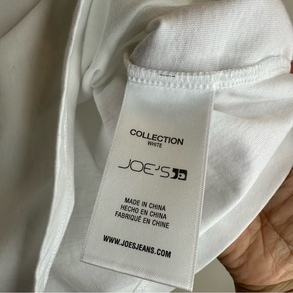 Joe's Jeans Womens Ruffle Eyelet Sleeve 100% CottonTop White Stylish Size XS NWT - Picture 6 of 9